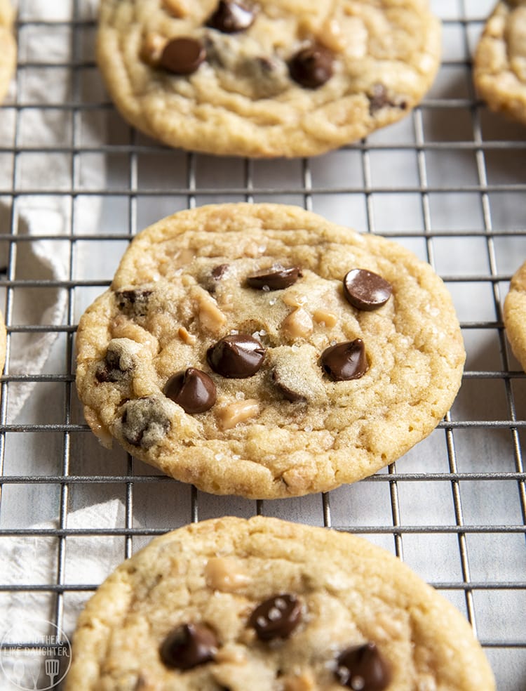 Salted Toffee Cookies are the perfect chewy, flavorful cookie