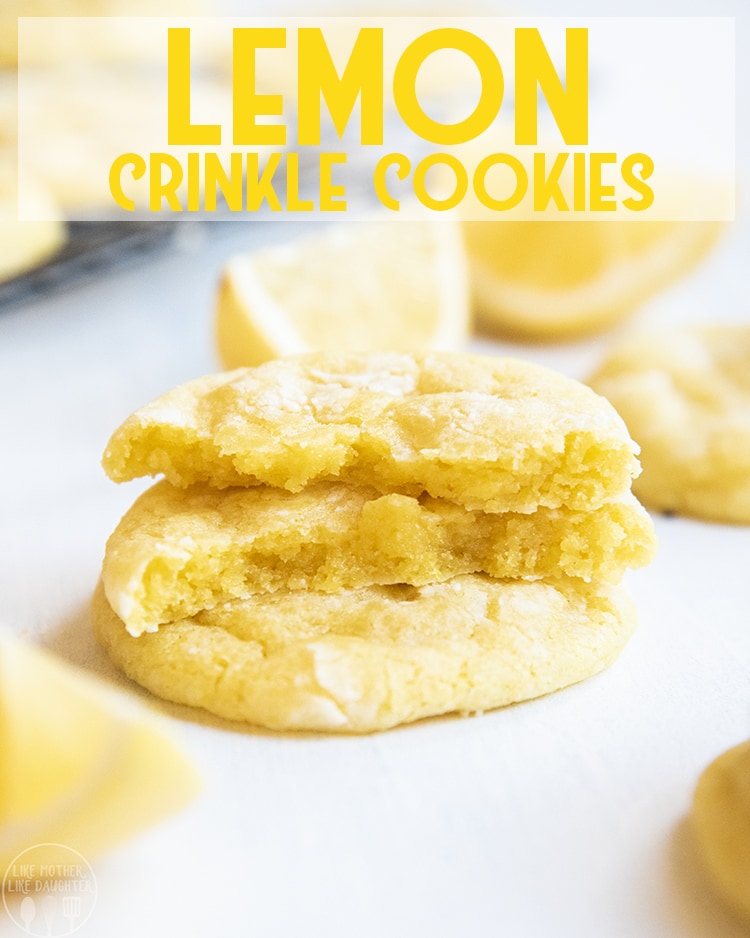 These lemon crinkle cookies are soft and chewy cookies, with the perfect tangy and sweet lemon flavor in every single bite!