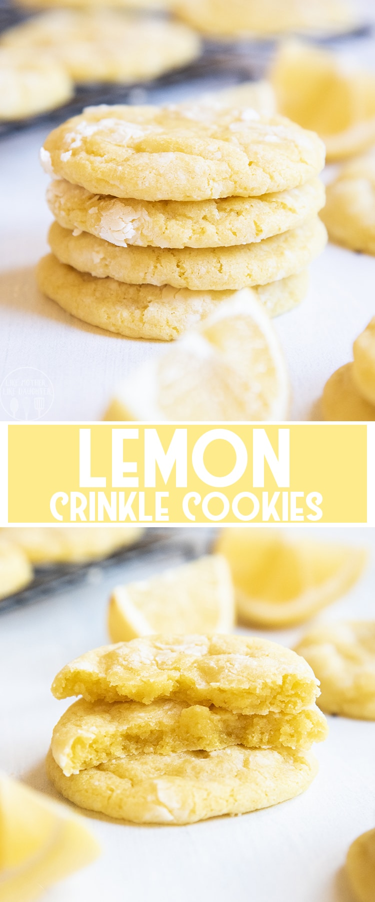These lemon crinkle cookies are soft and chewy cookies, with the perfect tangy and sweet lemon flavor in every single bite!