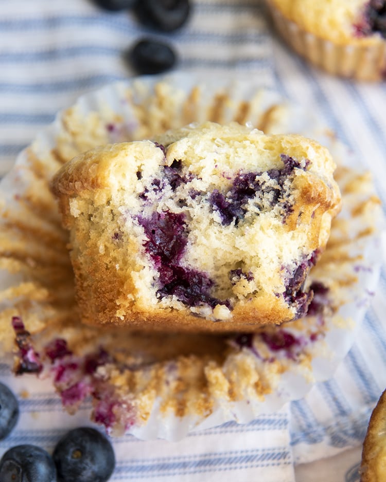 Inside of a Blueberry Muffin