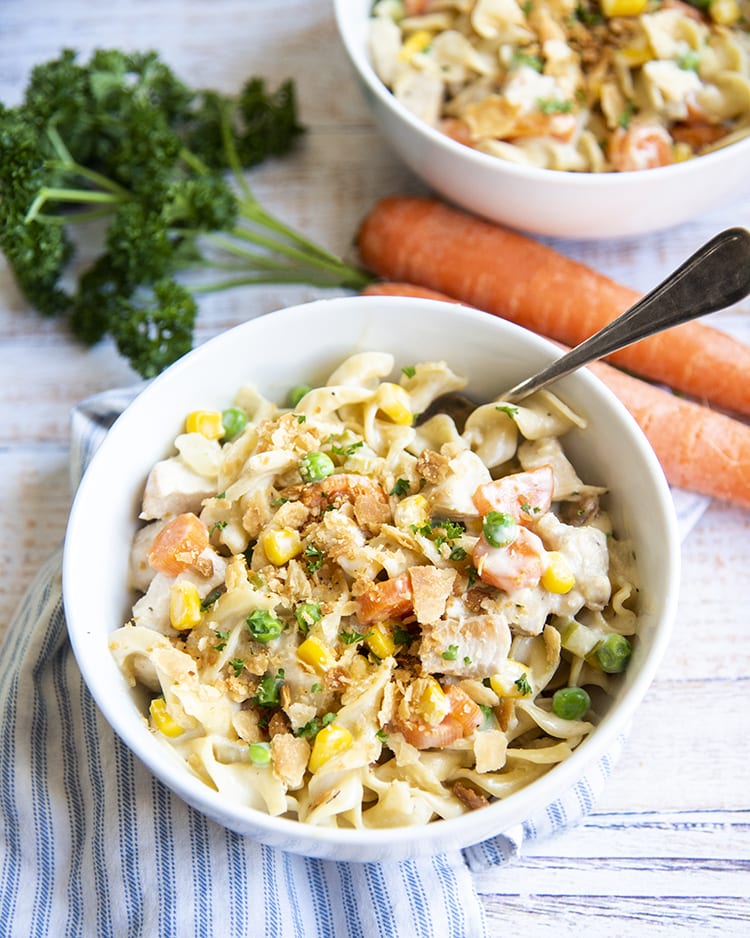 Chicken pot pie pasta