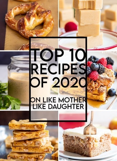 A collage of the top 10 new posts published on the blog Like Mother, Like Daughter.
