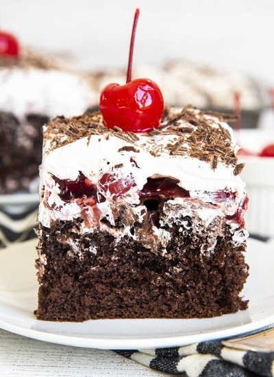 A piece of chocolate cake on a table