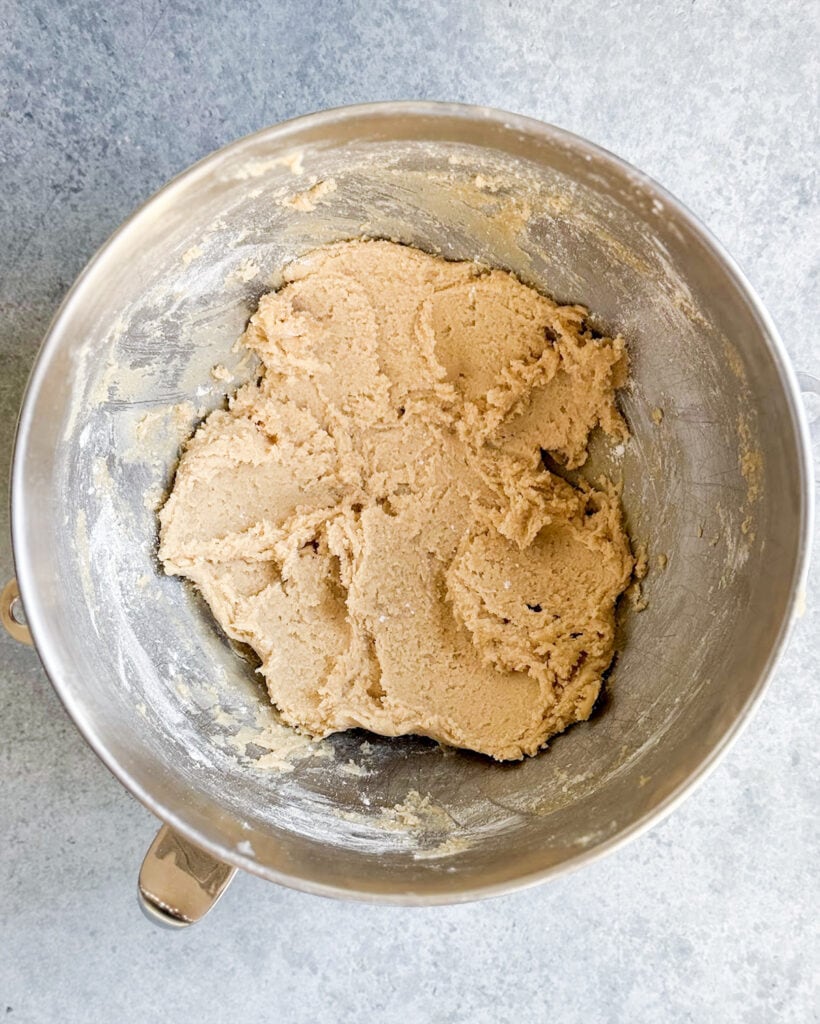 Butter creamed with brown sugar.