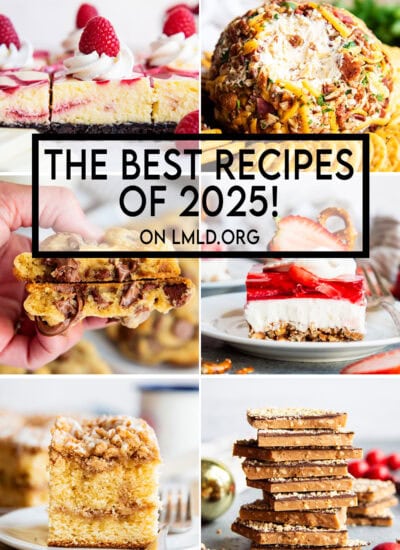 A collage of 6 photos from LMLD.org with the label the best recipes of 2025.