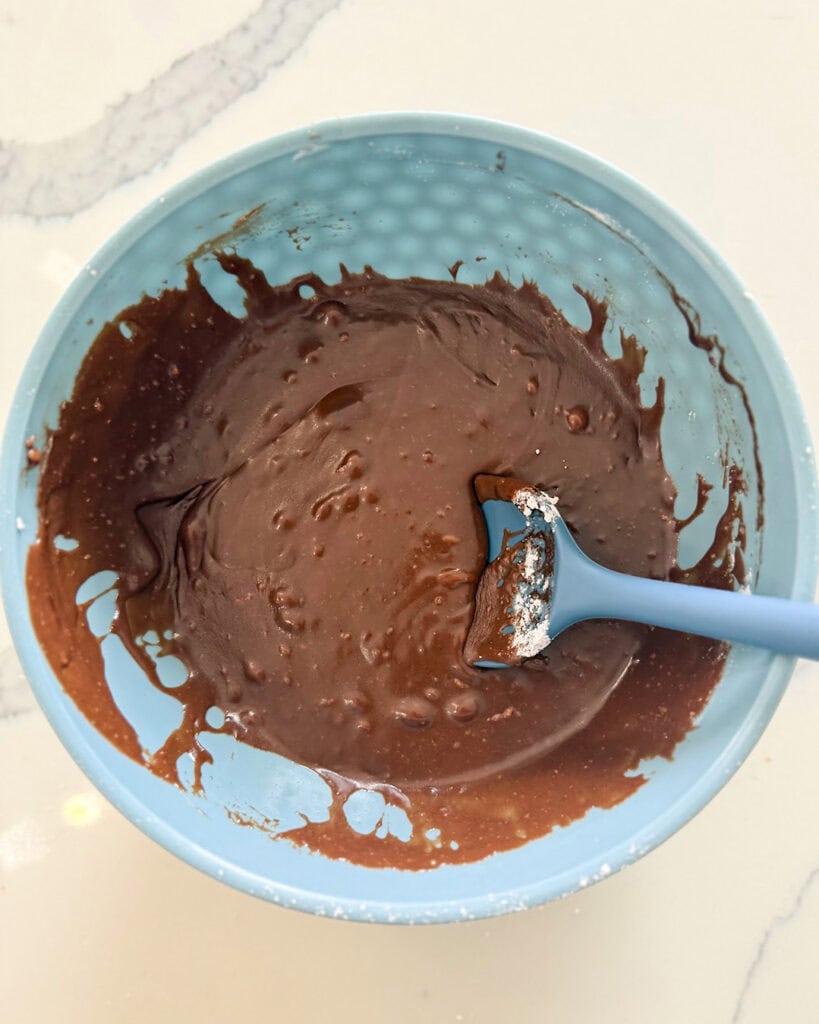 A bowl of Texas Sheet Cake Icing.